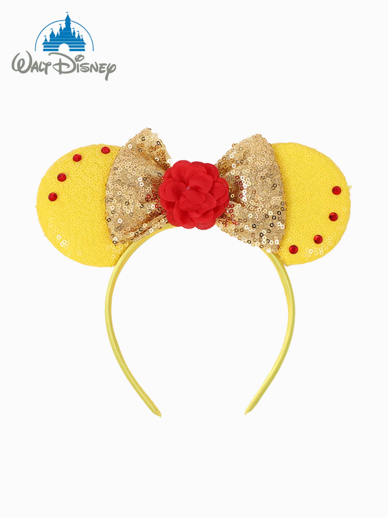 1pc Cute Cartoon Minnie Mouse Ears, Sequin Bow Headband, Rose Flower Princess Ears Headband, Princess Crown Decor Hair Accessory, Theme Park Party Costume Headband, Suitable For Student Parties, Masquerade, Cosplay, Headband, Hair Accessories, Hair Scrunchies, Hair Band, Hair Hoop Head Accessories