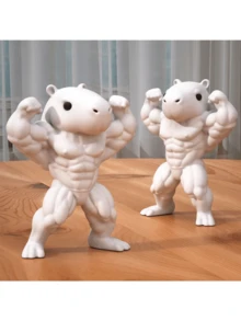 New Arrival [Original Design] Creative Imaginative Statue Decor, Muscular Capybara Gift - Multicolor - View 1