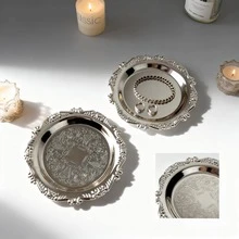 1pc Vintage Style Jewelry Display Tray, Versatile For Holding Rings And Earrings. An Ideal Holiday Gift, Perfect For Adorning Fashionable Vanity And Bedroom, Or As An Office Organization Solution. A Unique Gift For Both Men And Women - Elevate Your Space With This Elegant Accessory. - Many - View 6