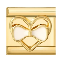 1pc Gold Diamond & Pearl Modular Bracelet Charm Set, Includes Cherry/Heart/Butterfly/Star Elements, Sweet Style DIY Jewelry Supplies