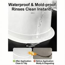 1 Roll Waterproof Sealing Tape, Suitable For Kitchen/Bathroom/Bathroom/Tile Joints And Corners, Self-Adhesive Flexible Caulk Tape, Suitable For Bathtubs And Shower Rooms, Easy To Apply, Can Fill Gaps On Countertops And Toilet Base, Form A Tight Seal To Prevent Water Damage, Durable PVC Material, Keep Your Kitchen And Bathroom Dry And Fresh, Ideal Choice For Sealing Edges And Corners.Kitchen Essential.Bathroom Essential.Bathroom Accesssories - 白色 - 查看 7