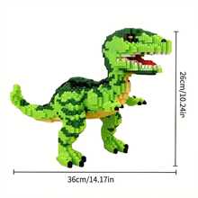 1pc 4009pcs Dinosaur & Animal Building Blocks Set - Educational 3D Puzzle, Hands-On Construction Toy, Suitable For Holiday Gifts, School Rewards And Christmas Surprises - Multicolor - View 3