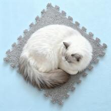 12件套互锁羊毛毯垫，小型动物防水睡垫套装，适用于兔子、仓鼠、猫、狗、豚鼠等宠物 - 彩色 - 查看 9