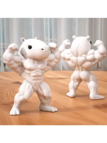 New Arrival [Original Design] Creative Imaginative Statue Decor, Muscular Capybara Gift - Multicolor - View 3