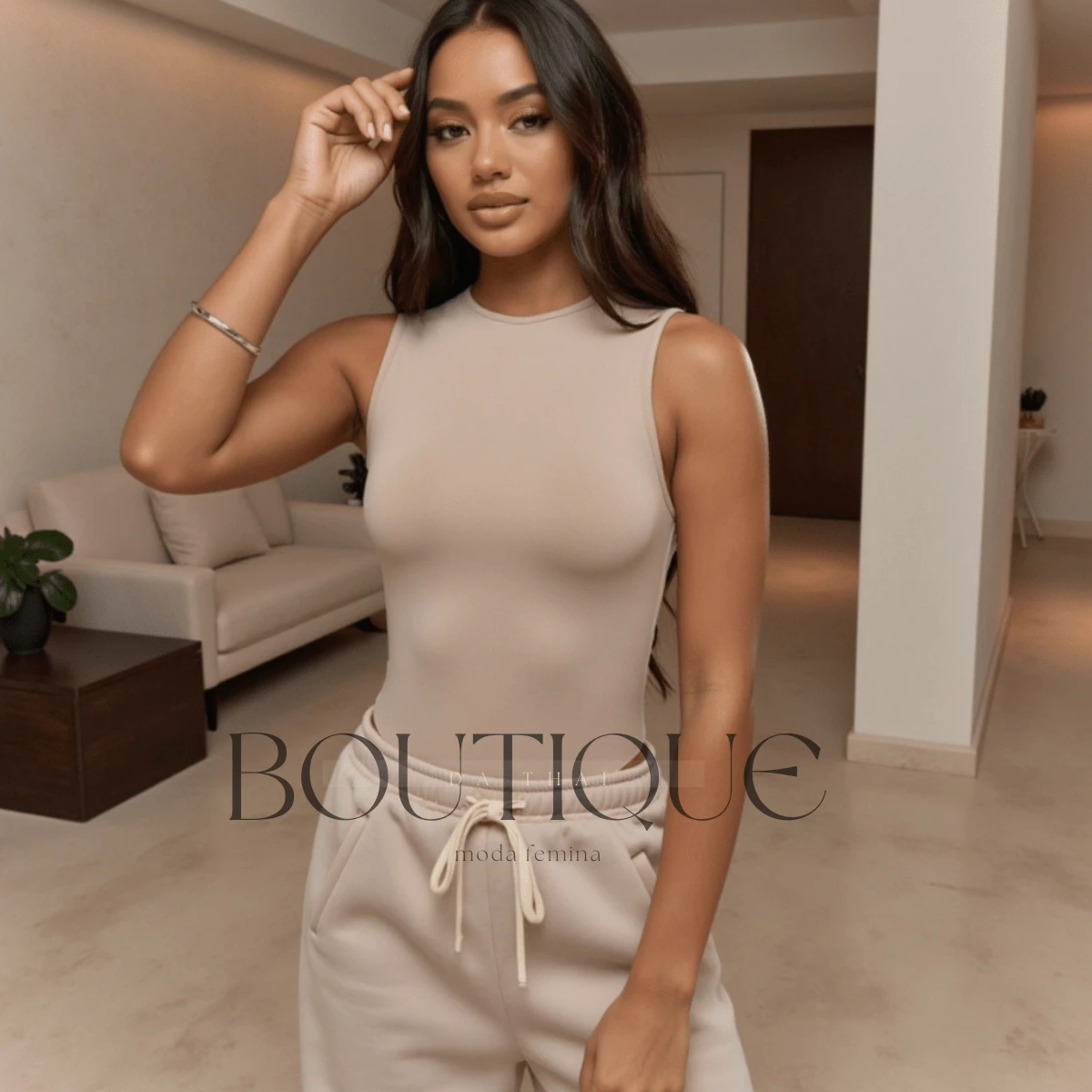 Body Feminino Regata Gola Careca Suplex Com Forro Bory Básico