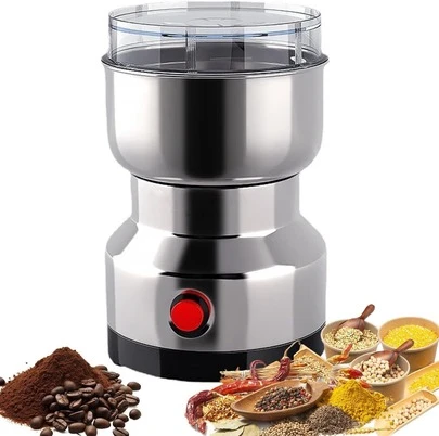 Kynley Moedor elétrico de especiarias e café, misturador de alimentos secos em aço inoxidável, mini liquidificador elétrico, picador de alimentos, triturador, liquidificador, moedor de café, sal, ervas, pimenta e grãos. ✅ Envio para Espanha em 24/72 horas.