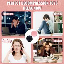 Handmade Silicone Stress Relief Squishy Toy,Silicone Taba Squishy Toy,Squishys Handmade Sticky Toys,Decompression Venting Toys, Perfect For Stress And Anxiety Relaxing ,Reduce Work Pressure And Study Pressure - màu đen - Xem 6