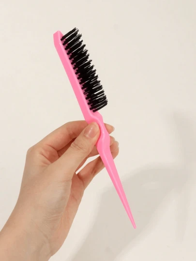 3/1PC Hair Brush Edge Control Brush Tearing Comb Plastic Hair Brush Nylon Teaser Hair Brush Three Row Salon Barber Household Backcombing Comb ,Hair Styling Tools Hair Accessories
