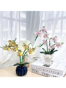 700+ 件创意圆形花朵积木套装 - 释放想象力，永恒之美 - 适合所有年龄段的手工装饰和精美礼物 - 居家桌面辦公積木擺飾 - 查看 4