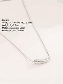 1入無性別極簡小茄子形不鏽鋼吊墜項鍊,適合女性日常配戴 - Style 1 - 查看 10
