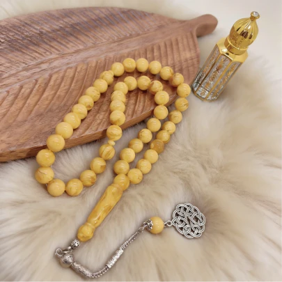45st Faux Amber Beads Herrarmband/Tasbih/10mm