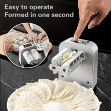 1. Electric Dumpling Maker, A Simple Automatic Household Dumpling Tool, Can Instantly Produce Evenly Shaped, Non-Stick Dumplings, Easy To Clean, Durable, USB Rechargeable, One Charge Can Make 1500 Dumplings, A Great Gift For Elders/Cooking Beginners. - Light Grey - View 4