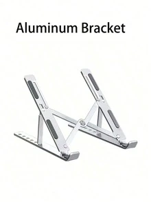 Ergonomic Laptop Stand, Adjustable Aluminum Alloy Foldable Portable Laptop Holder, 7-Level Adjustable Portable 3-Fan Cooling Laptop Stand With Extendable Phone Holder, Suitable For Any Laptop