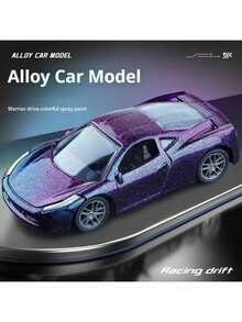 1:64 Alloy Car Model, Temperature Changing Inertial Racing Car, Turns Color In 35°C Water, High-Quality Durable Alloy Car, Collectible Vehicle, Suitable For Home Decor, Desktop Display, Perfect Birthday/Holiday Gift, Toy - Multicolor - View 3