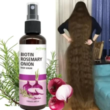 100ml Powerful Hair Essence Spray, Biotin & Onion No-Rinse Spray - Contains Biotin, Basil And Onion Oil - For Damaged, Fragile Hair - Breakage And Frizz, Enhances Shine - Suitable For All Hair Types, Hair Essence, Hair Conditioner, Leave-In - Powerful Heat Protection, Strengthens Hair, Reduces Breakage, Glossy Strands, 3-In-1 Biotin, Rosemary & Onion Shampoo - Maroon - View 5