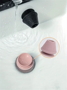 1 pieza Tapón de drenaje de bañera de silicona, atrapapelos y tapón de fregadero 2 en 1, material de silicona flexible, efectivo para atrapar cabello y residuos, duradero y reutilizable, protector de drenaje anti-obstrucción para baño y cocina, fácil de instalar - Multicolor - Ver 4