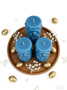 1 Candlestick Silicone Mold - Candlestick Mold, A 3D Casting Mold For Handicrafts, Made Of Durable Silicone Material, Very Suitable For Candlestick Festival Decoration And Daily Home Prayer Decoration - White - View 7