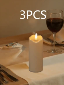1/3pcs Valentine's Day LED Electronic Candles, High-End Realistic Ivory Flameless Candles, Portable Minimalist Decorative Candle Lights, Modern Home Indoor Electronic Candles Suitable For Candlelight Dinners, Weddings, Anniversaries, Birthdays, Home Parties, Romantic Dinners, Parties And Other Romantic Atmosphere Decorations, Creative Gifts For Men, Home Living, Personalized Gifts, Ramadan, Wall Decor, Bedroom Decor, Personalized, Garden Decor, Bathroom Accessories, Candle Warmers, Bedroom Design - Beige - View 15