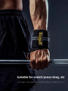 2pcs Wrist Wraps, Suitable For Deadlifts, Barbell Training And Gym Strength Training Accessories, Wrist Support, Improve Grip Strength During Workouts, Protect Wrists. Gift For Fitness Enthusiasts, Valentine's Day Gift - Multicolor - View 1