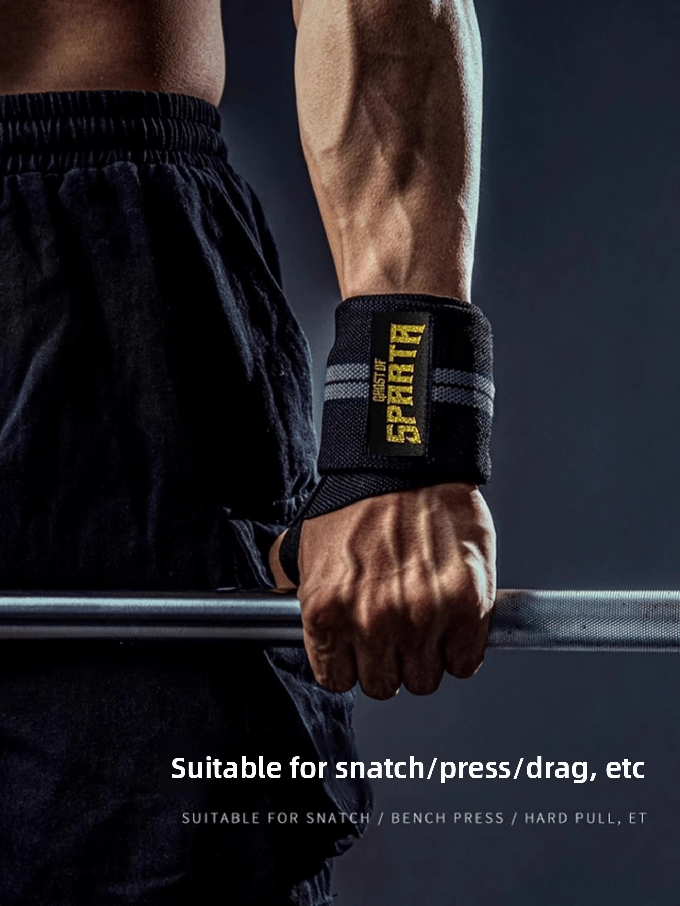 2pcs Wrist Wraps, Suitable For Deadlifts, Barbell Training And Gym Strength Training Accessories, Wrist Support, Improve Grip Strength During Workouts, Protect Wrists. Gift For Fitness Enthusiasts, Valentine's Day Gift - Multicolor - View 1
