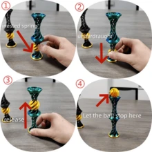 新款3D螺旋球旋转玩具，可旋转互动减压感官玩具，创意新奇缓解焦虑小礼物，适合成人、青少年、办公室、家庭、学校桌面装饰，数量有限 - 彩色 - 查看 6