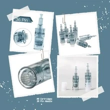 Ultima M8 Microneedle Pen Replacement Cartridges, Compatible With Dr. Pen Beauty Microneedle Rollers, Unisex Home Skincare Tool - Dark Green - View 4