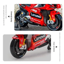 Burago 1:18 比例官方授权杜卡迪1号车队巴尼亚亚摩托车玩具模型，逼真合金摩托车模型，儿童礼物 - 1:18杜卡迪車隊#1巴尼亞亞 紅色 - 查看 4