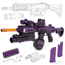 Lanzador de Hidrogel Pistola de Hidrogel Juguetes Armas de Juguete y Accesorios Lanzador de Hidrogel para Hombres y Niños Lanzador de Juguetes Blasters y Juegos de Espuma para Niños al Aire Libre Sin Bolas De gel Hidrogel - Negro - Ver 5