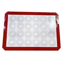 Large Macaron Silicone Baking Mat, Fiberglass Non-Stick Easy Clean Silicone Kneading Mat With Measurement Marks, 24 Circles - Multicolor - View 10