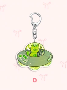 1PC Nyan Rainbow Cat Keychain,Arcylic Keychain, Christmas Gift.Everyday Bag Accessory, Bag Charm, Lanyard, Key Holder. Ideal For Boyfriends, Girlfriends, Family Members, Doctors, Nurses, Party Gifts, Cell Phone Decorations, And More. - Multicolor - View 5