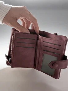 女士定制钱包 三折个性化刻字真皮钱包 送给妈妈的小号生日花钱包 带腕带 信用卡夹 钱包 女孩礼物 6种颜色可选 零钱包 迷你钱包 钱包 小钱包 腕包