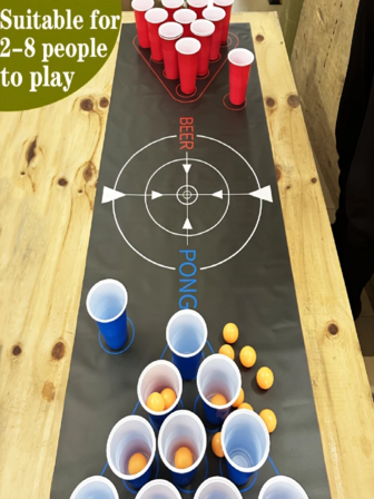 Set de 12 piezas de Beer Pong con 12 vasos y 12 bolas, para usar en mesa o piso, decoración de Halloween, juego de parejas, decoración de fiesta de Halloween, juegos > juegos de fiesta, beer pong, juegos de parejas, Dobble, juegos de cartas, juegos de beber para adultos, juegos familiares, beer pong, juegos de despedida de soltero