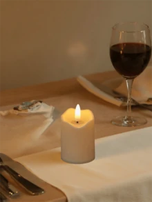 1/3pcs Valentine's Day LED Electronic Candles, High-End Realistic Ivory Flameless Candles, Portable Minimalist Decorative Candle Lights, Modern Home Indoor Electronic Candles Suitable For Candlelight Dinners, Weddings, Anniversaries, Birthdays, Home Parties, Romantic Dinners, Parties And Other Romantic Atmosphere Decorations, Creative Gifts For Men, Home Living, Personalized Gifts, Ramadan, Wall Decor, Bedroom Decor, Personalized, Garden Decor, Bathroom Accessories, Candle Warmers, Bedroom Design - Beige - View 10