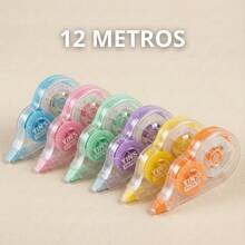 12m Minimalist Transparent Correction Tape For School And Office Supplies - Instant Correction, Smudge-Free, For Studying - Pink - View 3