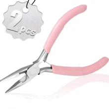 KLONKEE Handmade Jewelry Making Needle-Nose Pliers, DIY Tools, Nariz Herramienta, Jewelry Pliers. (If You Find Any Stains On The Product After Receiving It, Please Don't Worry, It's Just The Trace Of Anti-Rust Oil, Which Can Be Wiped Off Easily.) - Pink - View 11
