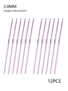 12 piezas de ganchos de crochet de aluminio, agujas de crochet pequeñas de 2mm/3mm/4mm/5mm, adecuadas para manualidades de tejido, ganchillo, tejer. Juego de ganchos de crochet y accesorios, apropiados para principiantes y uso didáctico