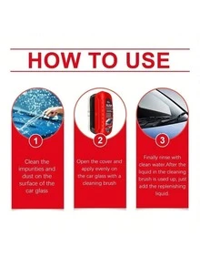 Car Windshield Cleaning Liquid And Anti-Fog Brush, Car Oil Stain Remover Brush, Windshield Brush, Car Glass Polishing Brush, Car Oil Stain Polishing Brush, Car Cleaning, Car Essentials - Remove Oil Stains, Reduce Glare, Improve Visibility, Easy To Use, Ideal Choice For Clear Vision, Car Care, Car Accessories. - Red - View 8