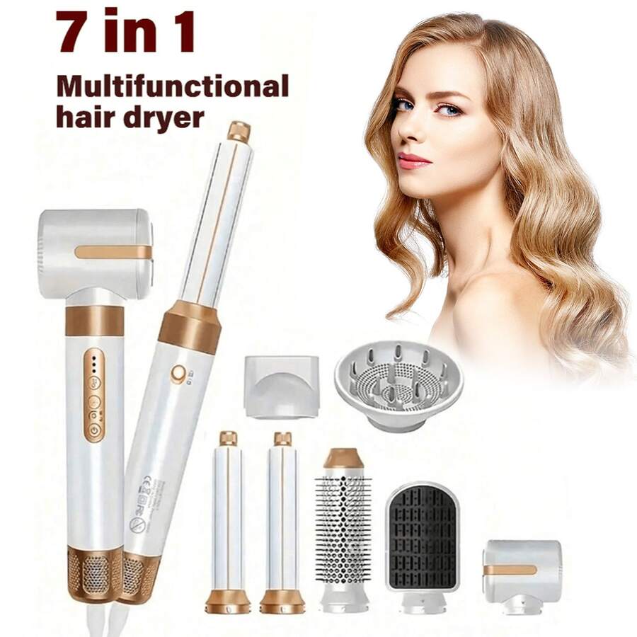 7-In-1 High Speed Hair Dryer, 110,000 RPM, With Straightener And Curler Attachments - View 1