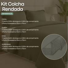 Habitat 3-Piece Lace Bedspread Kit, Double And Queen Size, Delicate Plain - màu xanh lá - Xem 5