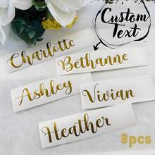 1pc Customized Personalized Name Label Sticker, 3-6 Inches, Name Sticker, Custom Sticker, Date Sticker, DIY Gift, Handmade, Handwritten, Wedding Sticker, Gift Sticker. Customizable Holographic Name Sticker Suitable For Water Bottles, Lunch Boxes, Personal Items, Glass Cups, Scrolls, Balloons, Calligraphy Stickers, Gift Box Decoration, Customized Glitter Name And Word Stickers, Autumn Home Decor, Home Harmony, Office Decoration, Eternal Love, Bridesmaid Gift, Daycare Center Label, Vinyl Decals - Word Stickers (custom Fonts, Colors) - View 15