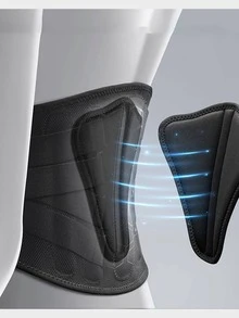 Men's Adjustable Back Support Belt With Multi-Strap Compression, Breathable Mesh Waist Trainer For Daily Support