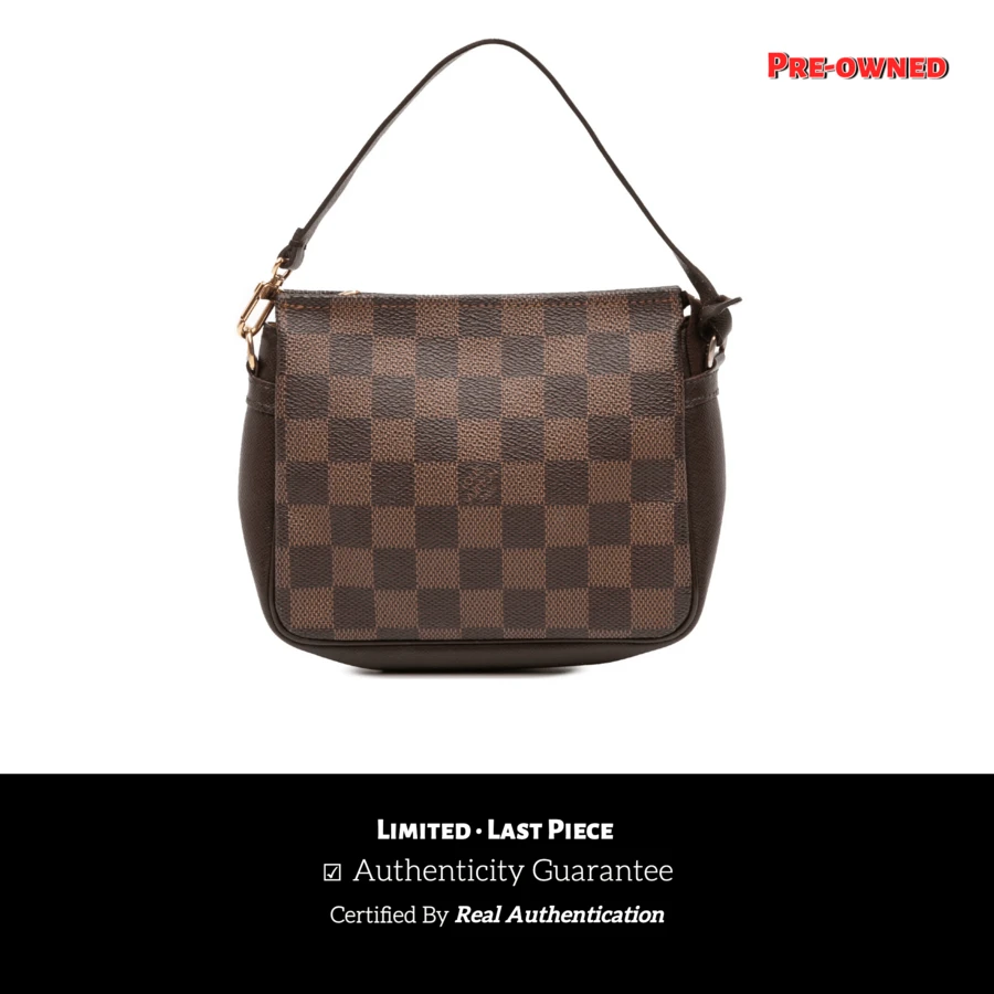 Louis Vuitton Authenticated  PRE-OWNED Damier Ebene Trousse Pochette Bag - màu nâu - Xem 1