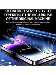 Yezodawee 4片装高清钢化玻璃屏幕保护膜，包含安装工具包和自动对齐工具，兼容 16 Pro Max/16 Pro/16 Plus/16E/16/15 Pro Max/14 Pro Max/13 Mini/12/11系列，全屏覆盖，防指纹，防摔，防刮，9H硬度防碎钢化玻璃膜，安装超级简单，防尘设计，防窥视，防刮擦，无气泡，无灰尘。 - 無色 - 查看 6