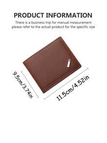 Customizable Men's Wallet Personalized Name Card Holder Business Style Multi-Card Slots Men's Small Wallet With Credit Card And ID Window Men's Casual PU Card Holder For Men Money Wallet Mini Wallet Purse Wallet Men Wallet Leather - Multicolor - View 9