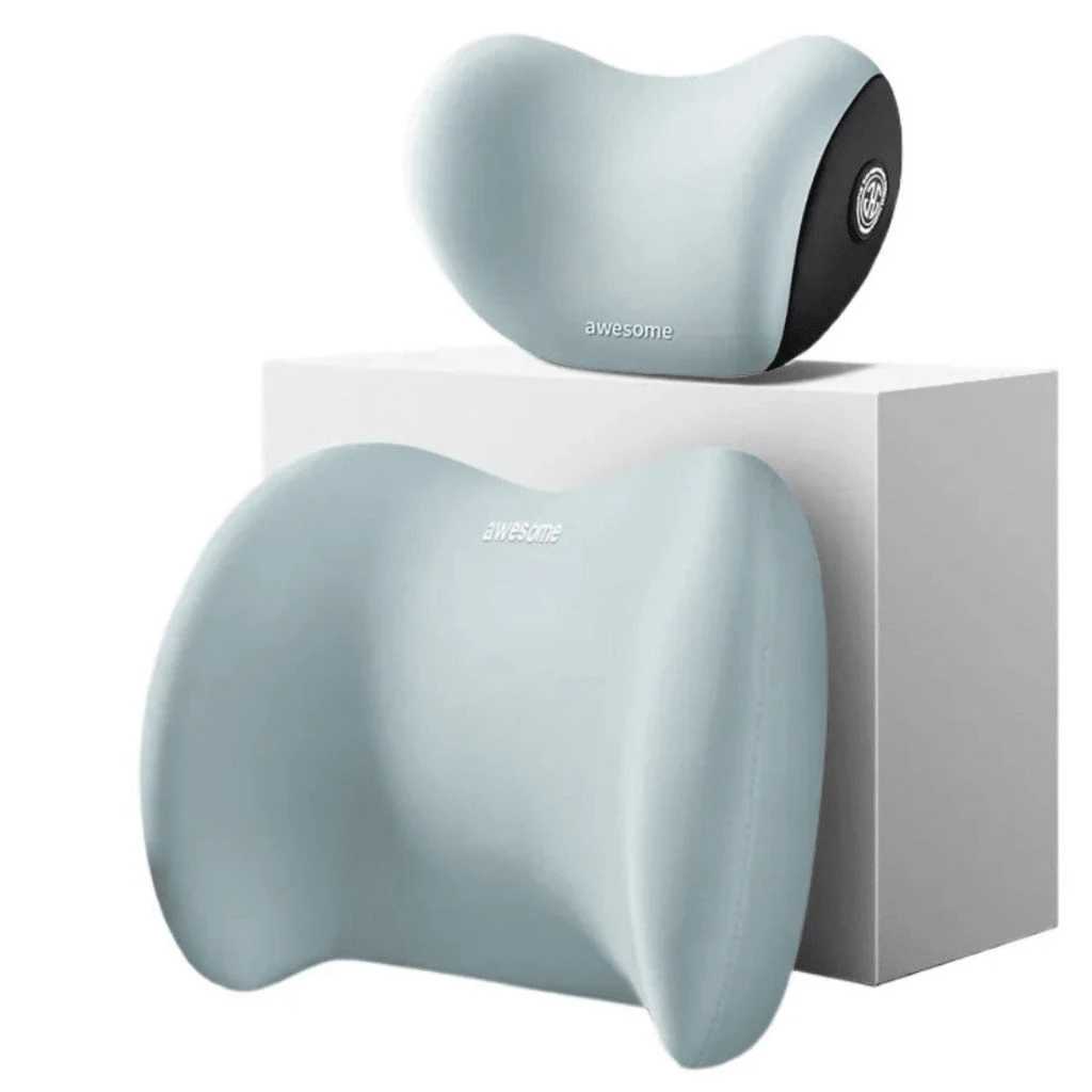 Car Headrest Neck Support Cotton Lumbar Protector Waist Cushion For Car - 淺藍色 - 查看 1