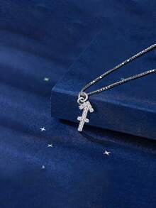 1件装女士可调节十二星座925纯银脚链，夏季海滩生日礼物 - 銀色 - 查看 6