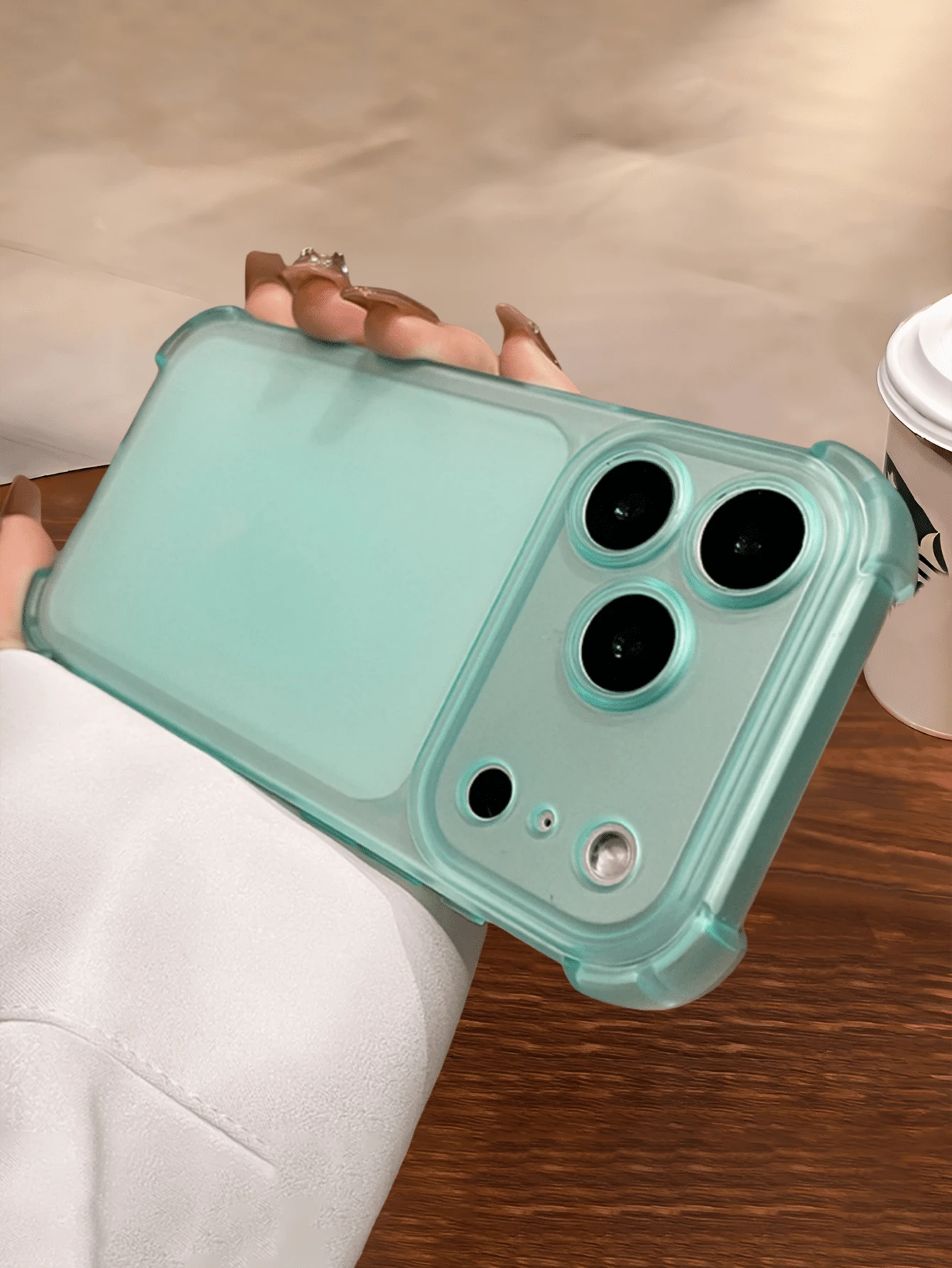 Funda protectora de unicolor de lujo, material mate transparente y a prueba de golpes, adecuada para 17 Pro Max, 17 Pro, 17, 16 Pro Max, 15, 14, 13, 12 Pro Max, 11, cubierta trasera anti-caída, regalo de primavera