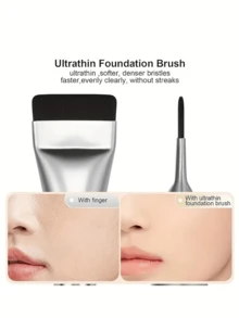 2PCS Ultra-Thin Foundation Makeup Brush & Lightweight Facial Contour Brush Flat Mask Brush Professional Makeup Tools Wet And Dry Dual-Use Makeup Sponge Mixing Foundation Makeup Brush Christmas Gift For Friends Gift For Family Gift For Girlfriend Gift For Classmates 1PC/2PCS - Multicolor - View 6