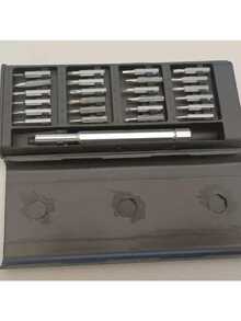 Bộ tua vít chính xác 24 trong 1. Vỏ sản phẩm làm bằng chất liệu nhựa, lưỡi tua vít làm bằng thép không gỉ, và tay cầm làm bằng hợp kim nhôm. Thích hợp để tháo lắp và sửa chữa điện thoại di động, máy tính bảng, và tháo rời mũi khoan và các thiết bị khác. - Nhiều màu - Xem 5