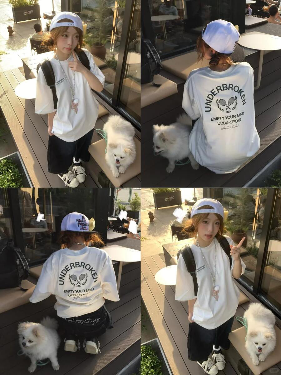 Summer Pure Cotton Women's Casual 100-Piece Fashion Crew Neck Short-Sleeved T-Shirt Top - White - View 1